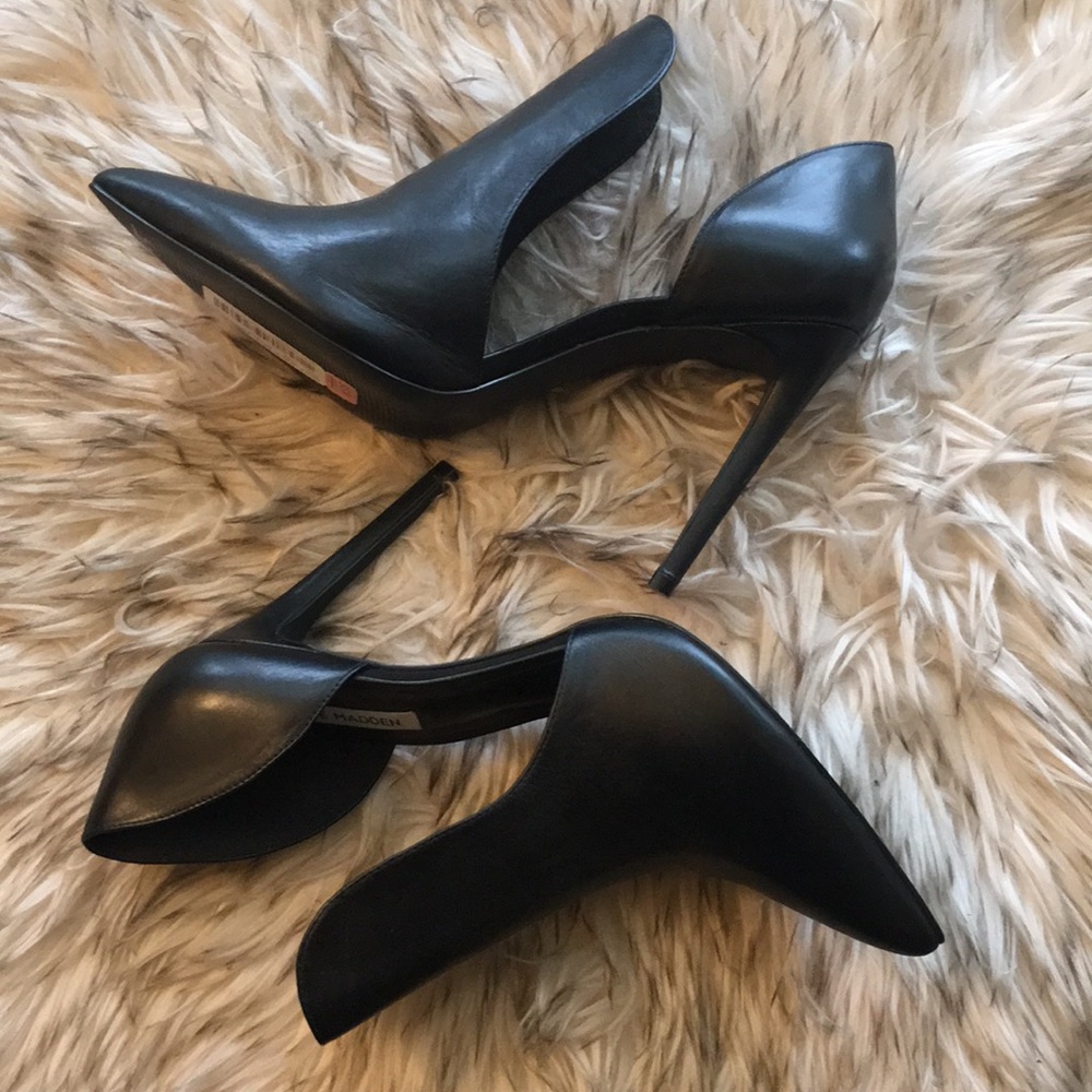 Black Leather Heels
